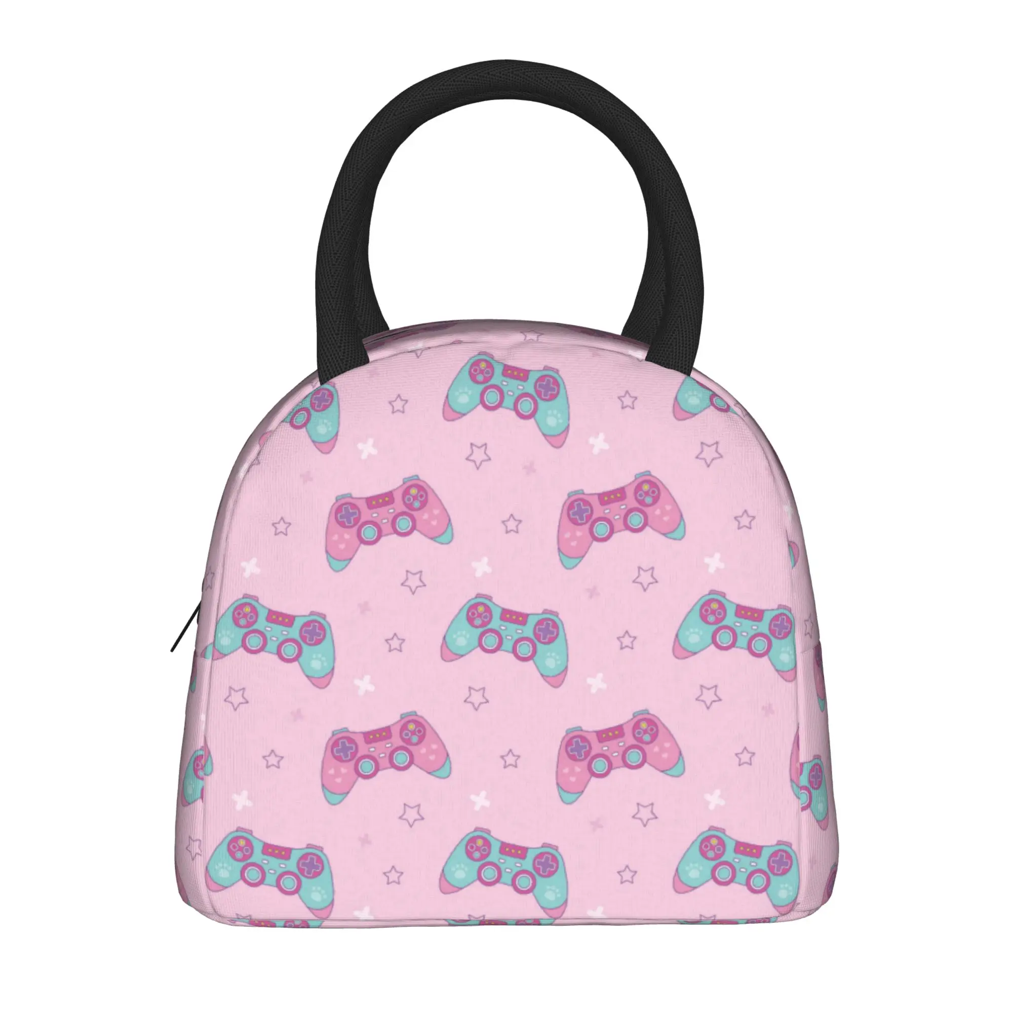 Game Controller Pattern  Insulated Lunch Bags Thermal Bag Lunch Container  Leakproof Tote Lunch Box Food Storage Bags