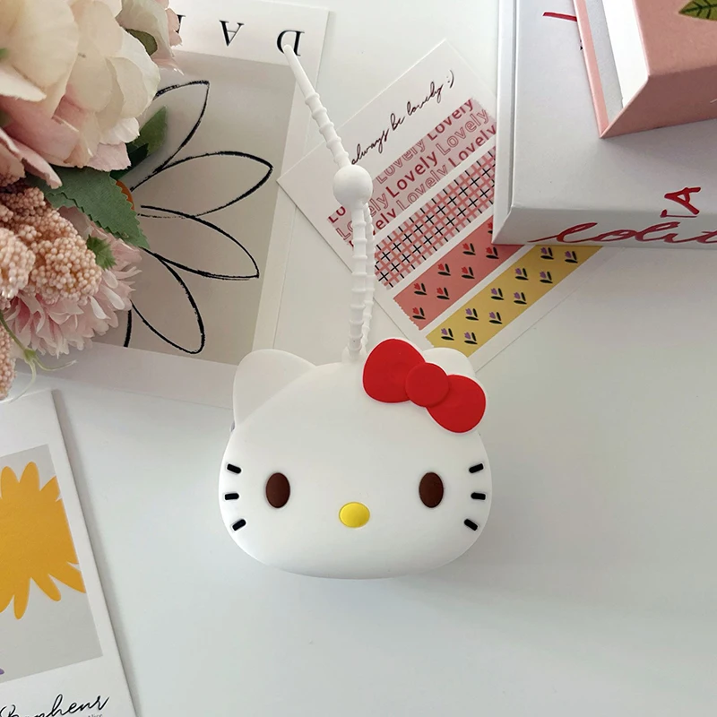 Kawaii Sanrio Portachiavi Borsa per carte Kuromi My Melody Mini Portamonete Cinnamoroll Portafoglio piccolo Divertimento all'aria aperta Apprendimento Juguetes Para Niñas