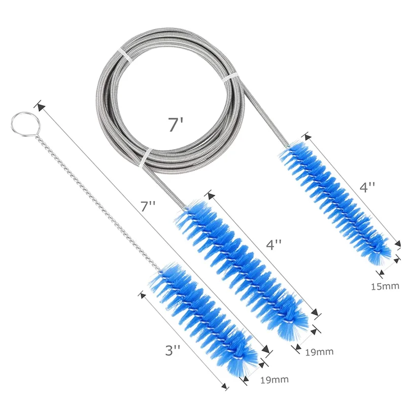 ABRS-2X Brush Diameter 15Mm 19Mm - CPAP Tube Cleaning Brush- Suitable For Most CPAP Hose Type (Blue)