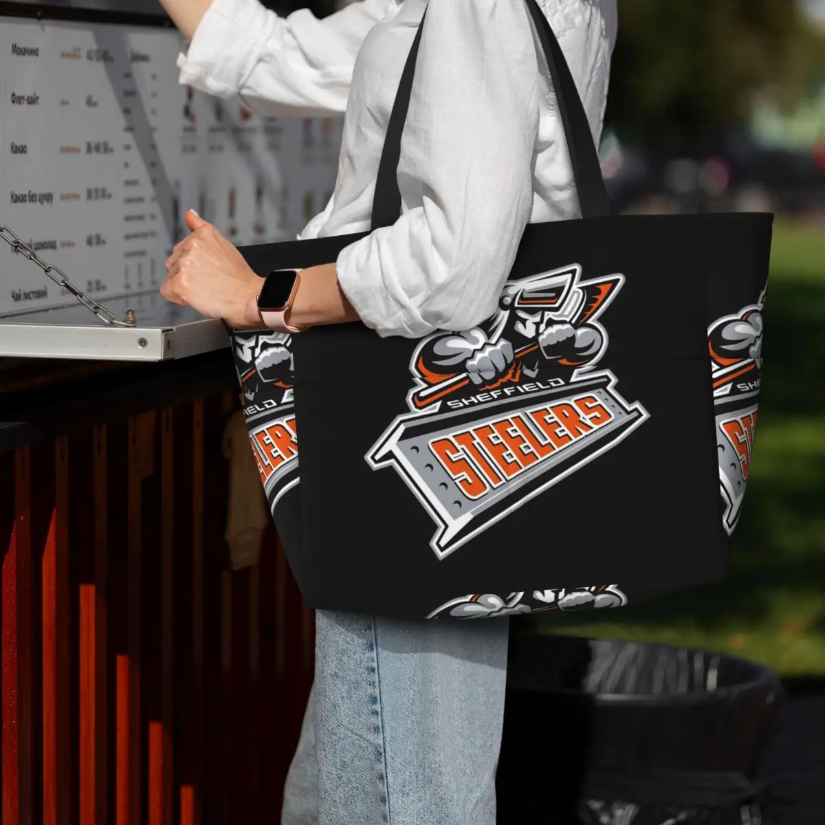 

The Sheffield Steelers (2) Beach Tote Bag Sport Gym Yoga Duffle Large Tote Bag Women Travel Bag Fitness bag