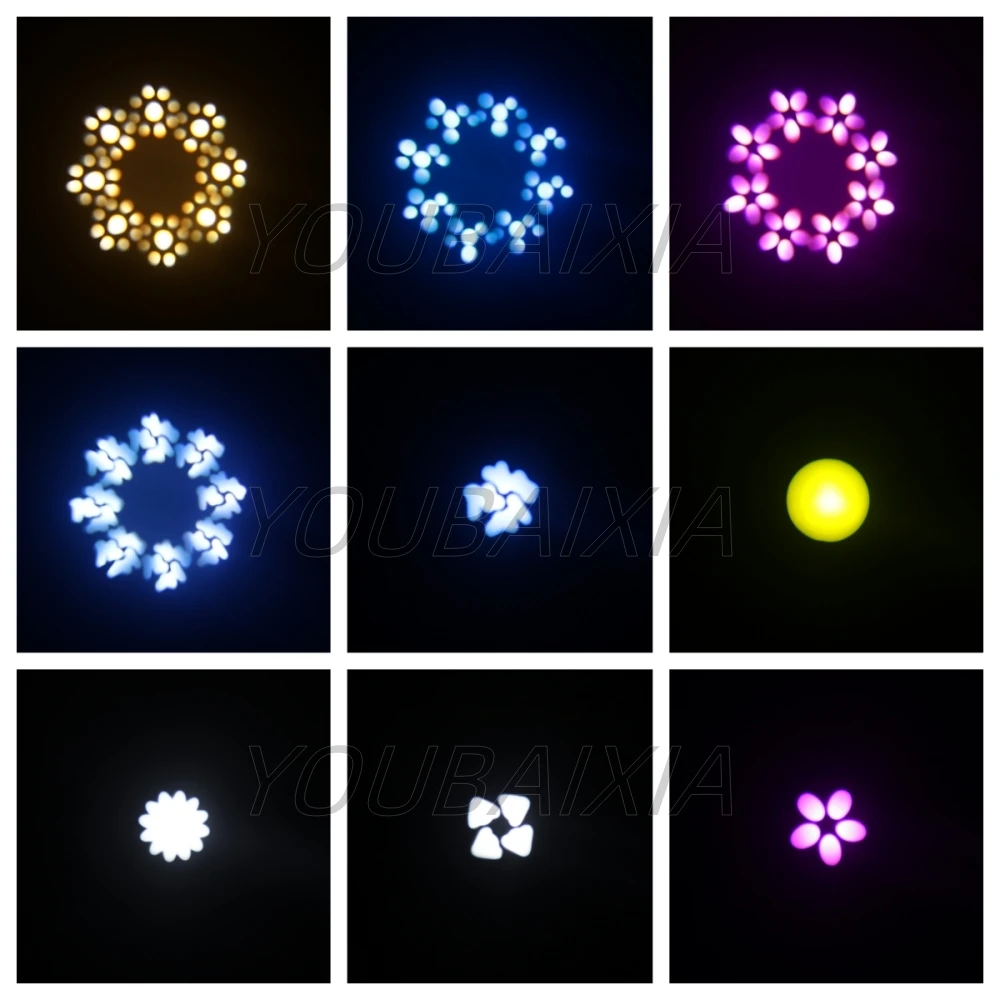 1-2PZ/ 250W 8R RGBW BEAM DMX512 ضوء المرحلة مع رأس التحكم الصوتي المحمول وإضاءة DJ DMX، مناسبة لموسيقى الزفاف