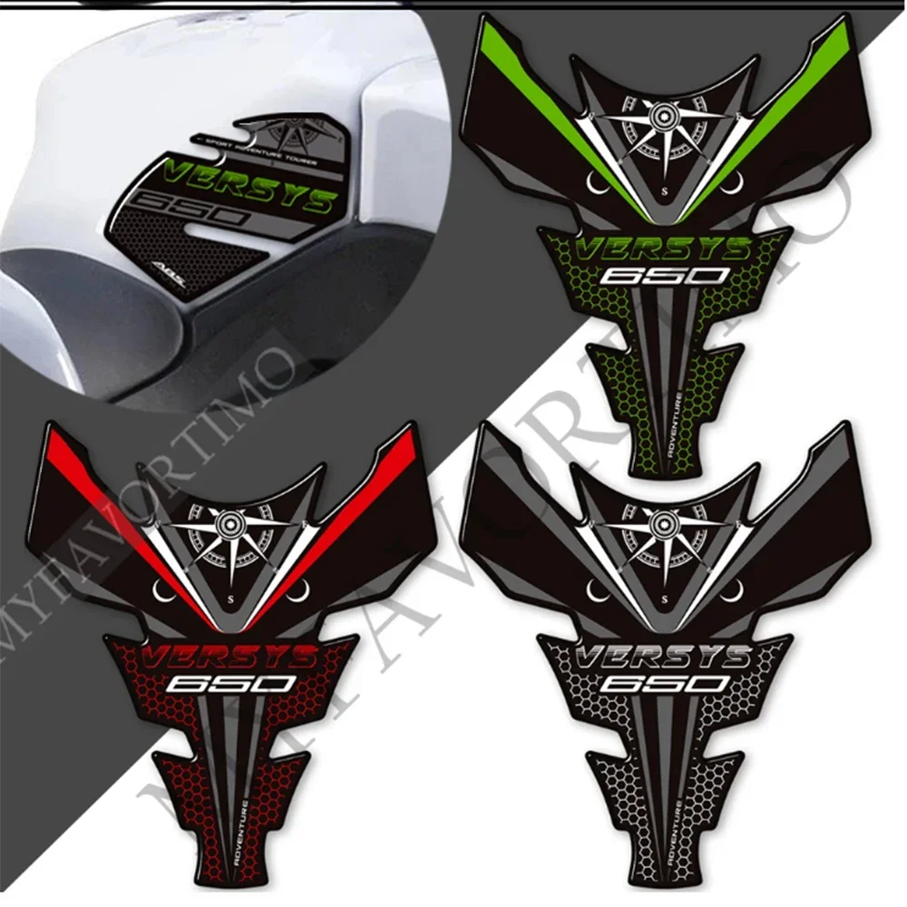 For Kawasaki Versys 650 LT 650LT Stickers Decals Protector Adventure Touring Trunk Luggage Cases Gas Fuel Oil Kit Knee Tank Pad