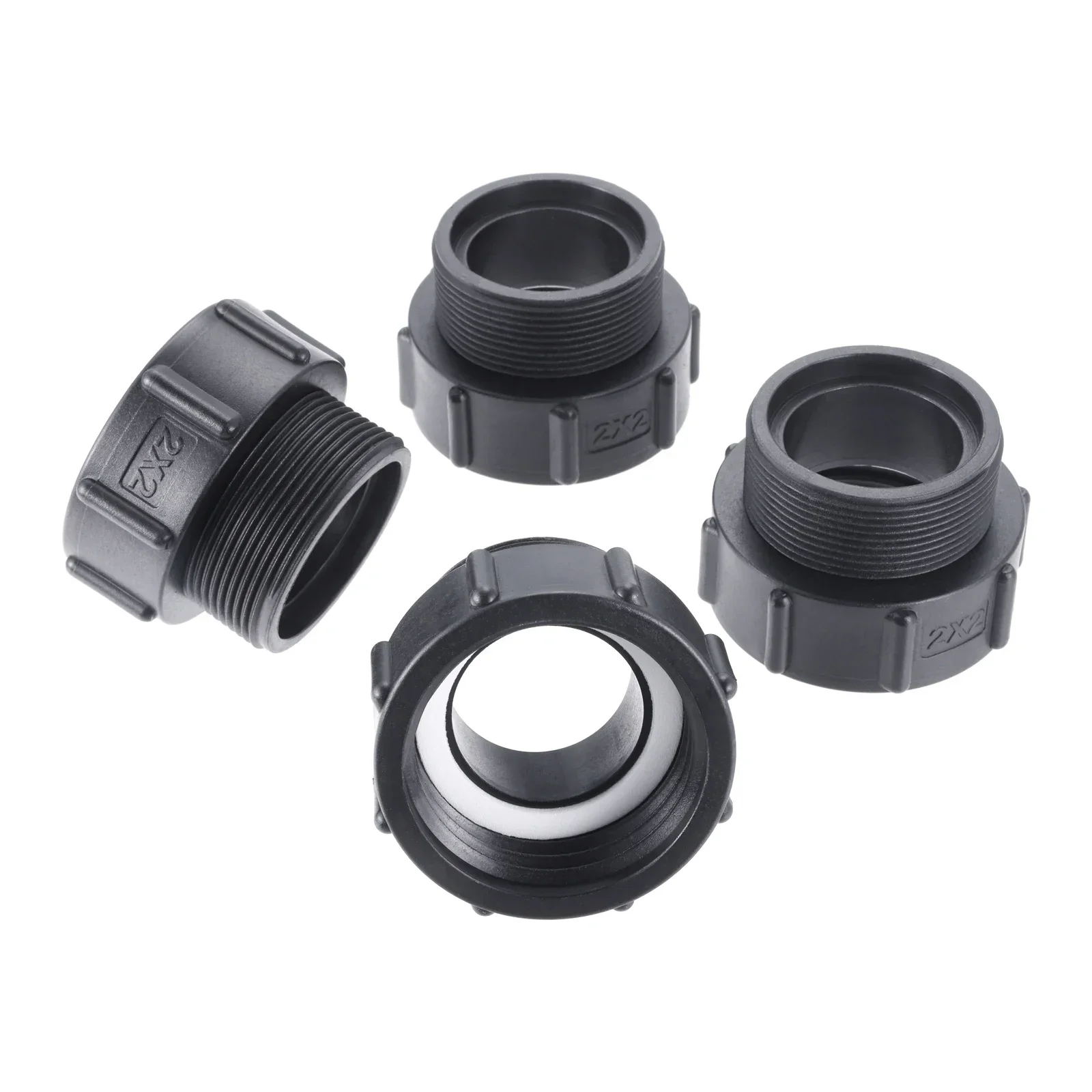 4pcs/set S60x6 Coarse Thread 2 BSP Male 2” Thread Plastic IBC Tote Adapter Water/Oil Tank Connecting Hose Joint Fittings Replace