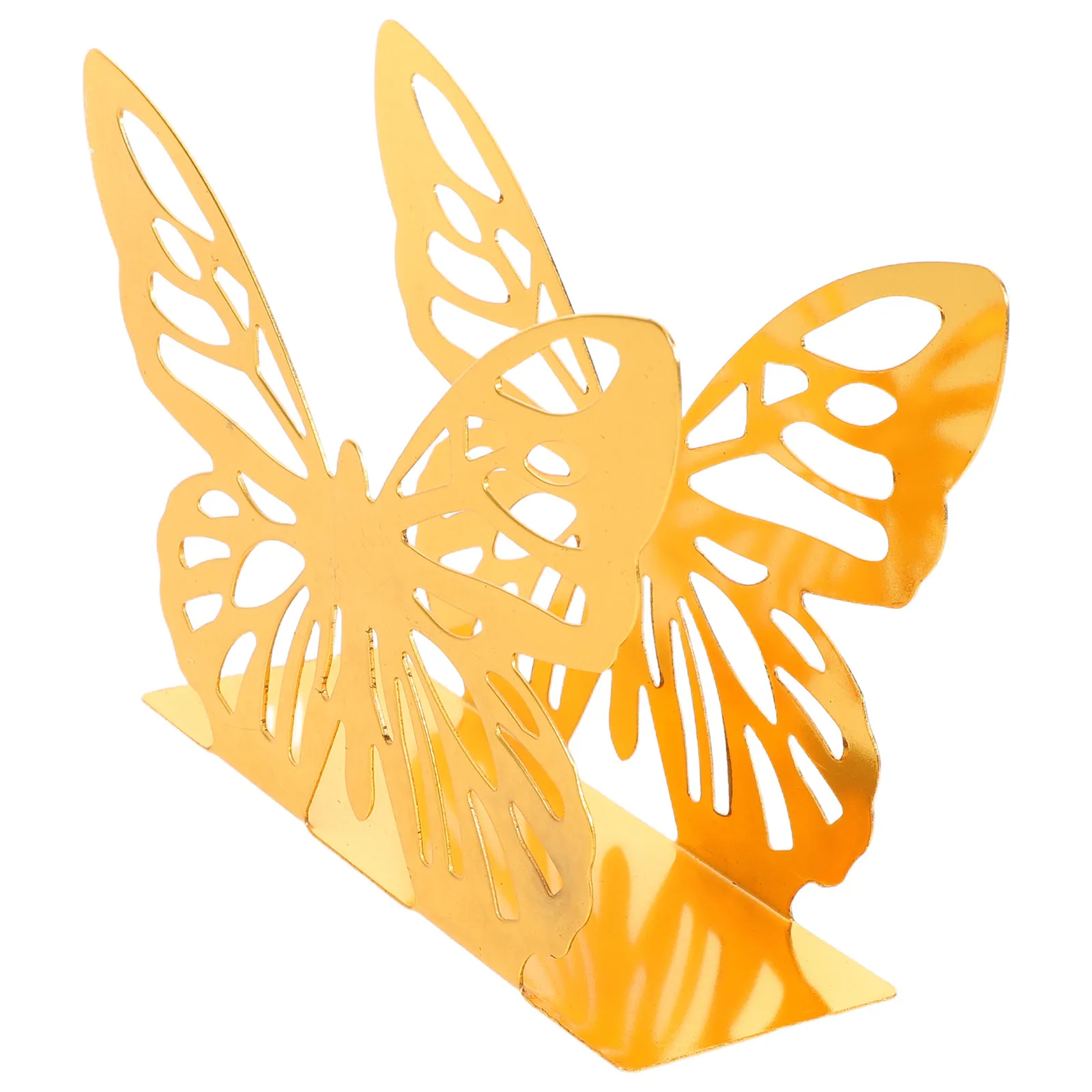 Butterfly Napkin Holder Gold Metal Upright Tissue Dispenser Decorative Dining Table Napkin Organizer Coffee Bar Cocktail Napkins