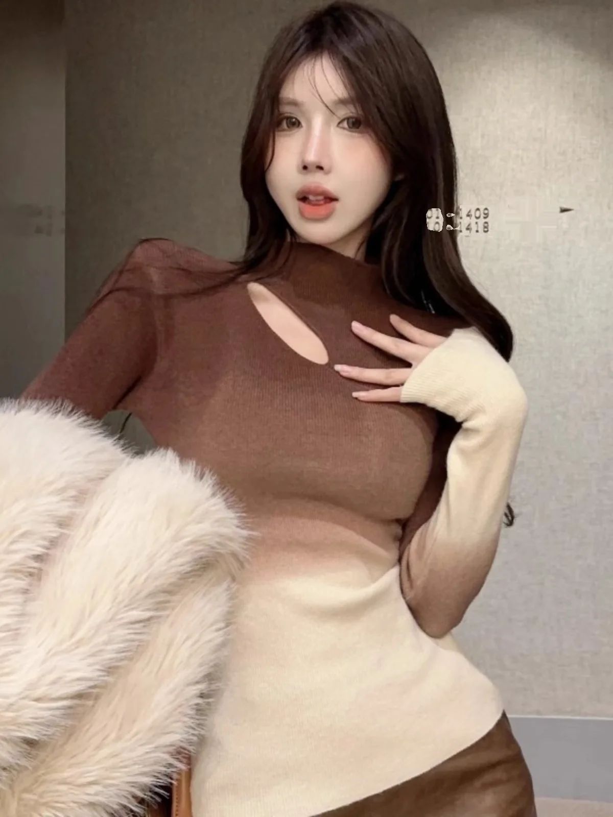 

Свитера Джемперы Пуловеры Женские джемперы Бледно-синие влагопоглощающие спортивные леопардовые топы на открытом воздухе Уличная одежда Теплая