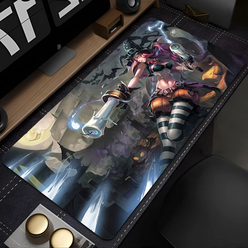 League of Legend Miss Fortune Large Sexy Anime Girl Mouse Pad Gaming Mousepad PC Gamer Cabinet Keyboard Rug XXL Rubber Desk Mat