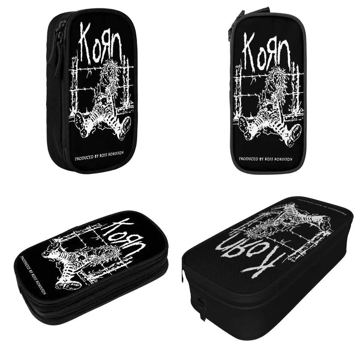 Imagem -02 - Estojo para Lápis Ross Doll Korn nu Metal Band Lápis Neidermeyers Pen Box para Estudante Lápis de Armazenamento Grande Papelaria para Escritório