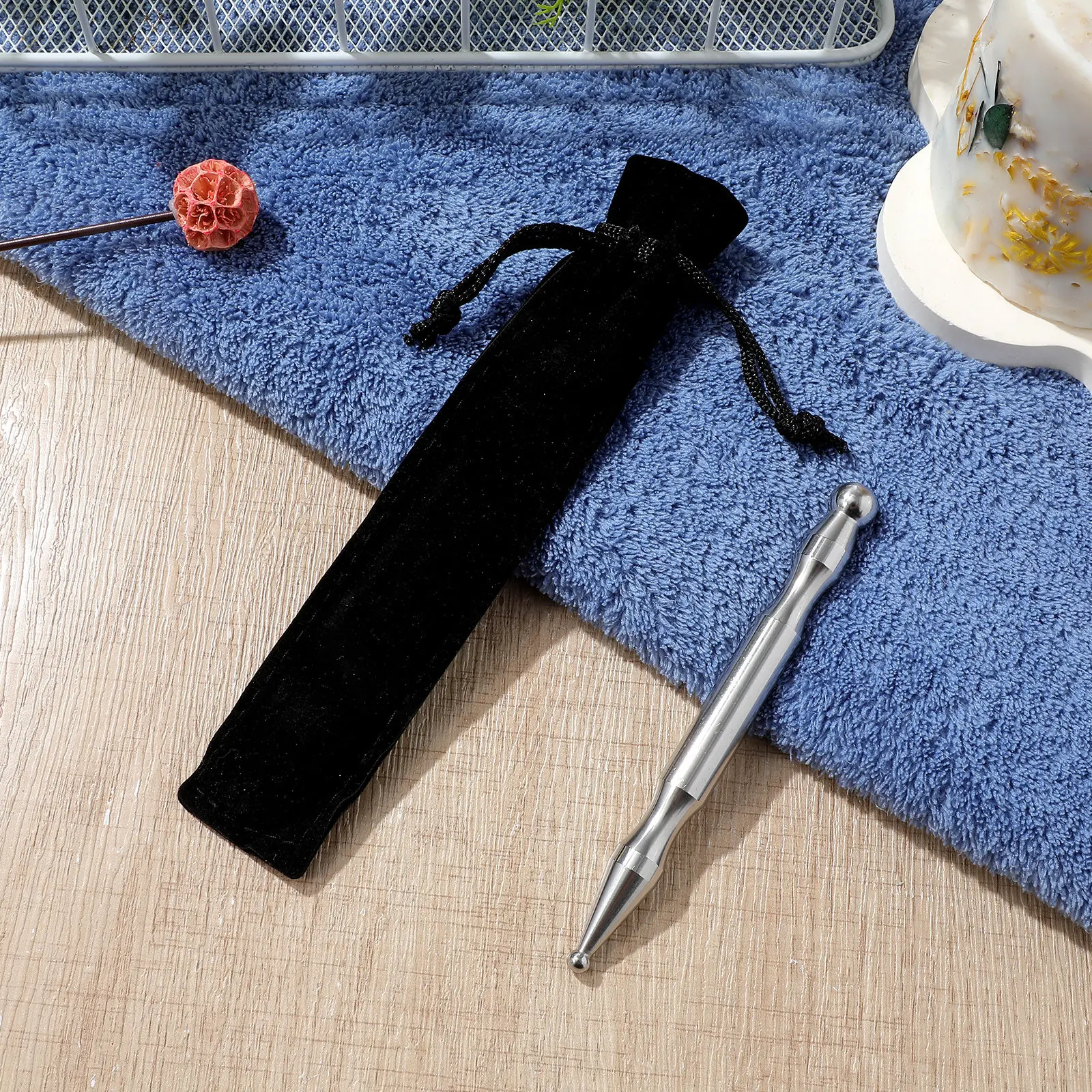 

Массажная палочка из нержавеющей стали для глубокого массажа тканей, массажер для лица, массажер для пальцев, инструмент для точечного массажа стоп, портативный прибор для снятия боли в триггерных точках