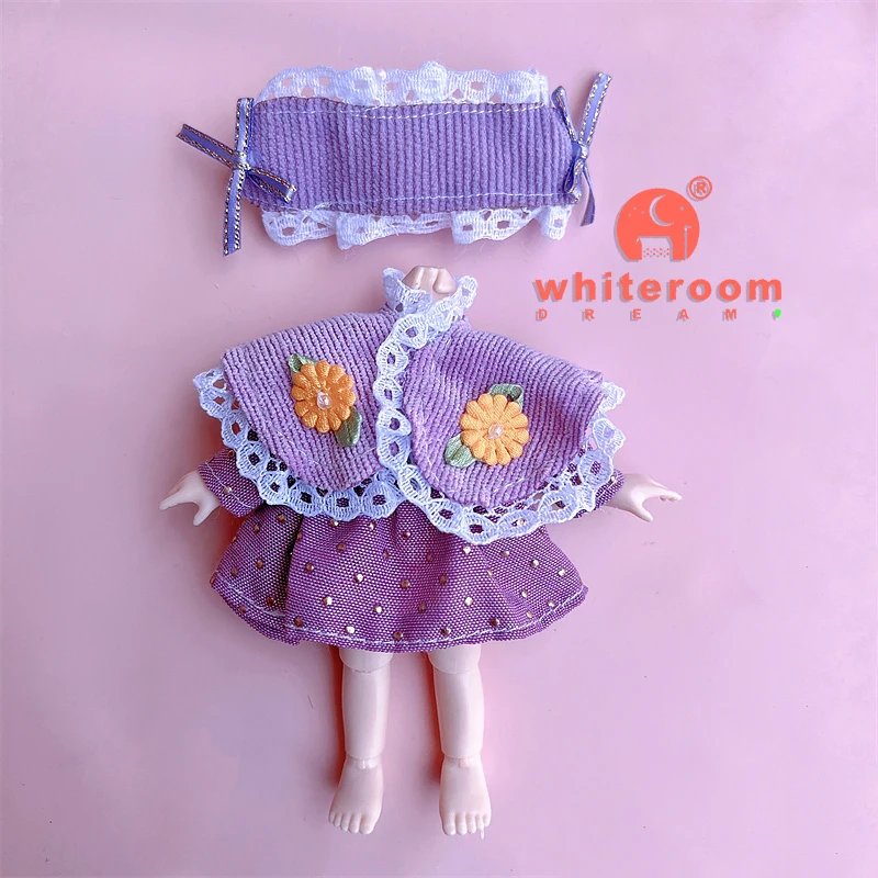 16CM Doll Clothes for 1/8 BJD Doll 25 Stylish Dress Skirt Outfit Fashion Dress Up for Girl DIY Toy Accessories Gift