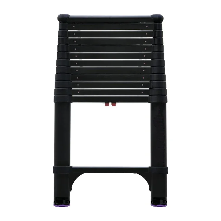 

Лидер продаж 2025, высокое качество, безопасная и прочная односторонняя домашняя телескопическая складная стремянка, черная алюминиевая удлинительная лестница