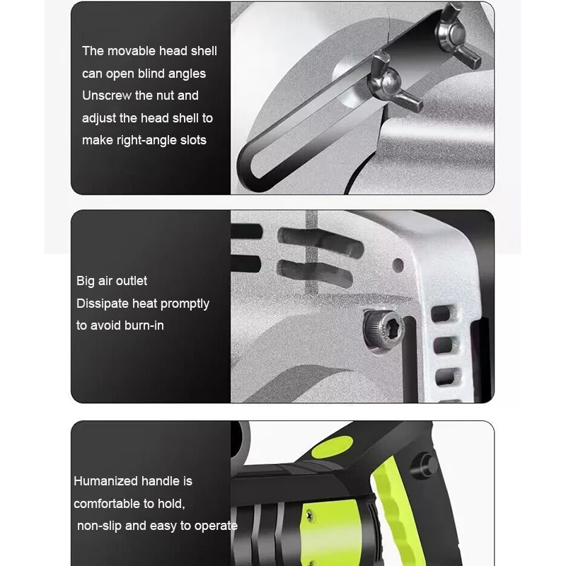 Laser Steel Concrete Circular Saw Wall Slotting Machine Electric Wall Chaser Groove Cutter Dustproof