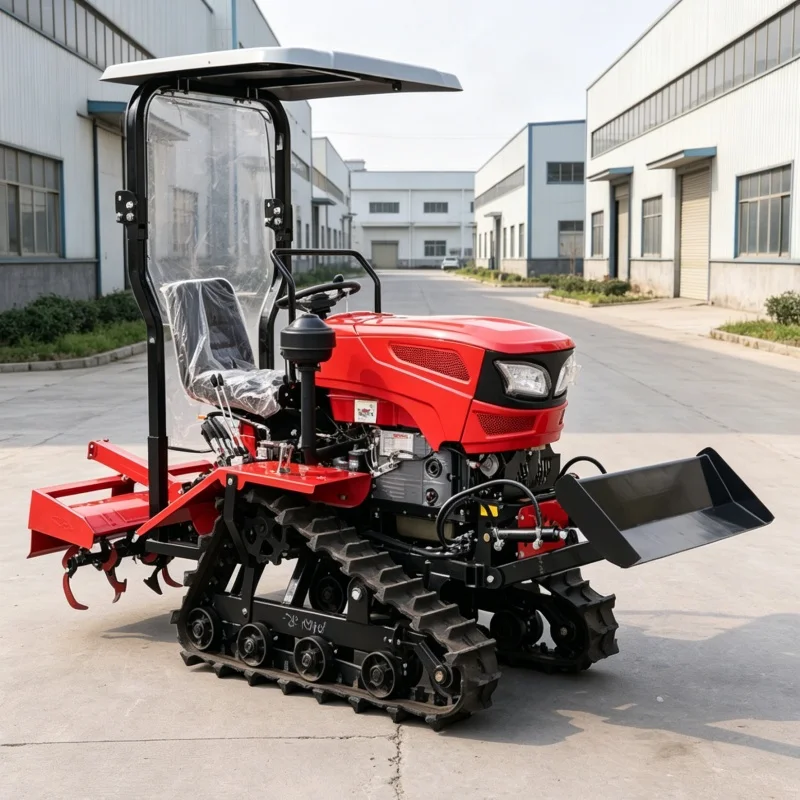 Customized 35 HP Crawler Rotary Tiller, Rotary‑tilling Equipment Specially for Greenhouses, Management Machine for Orchards