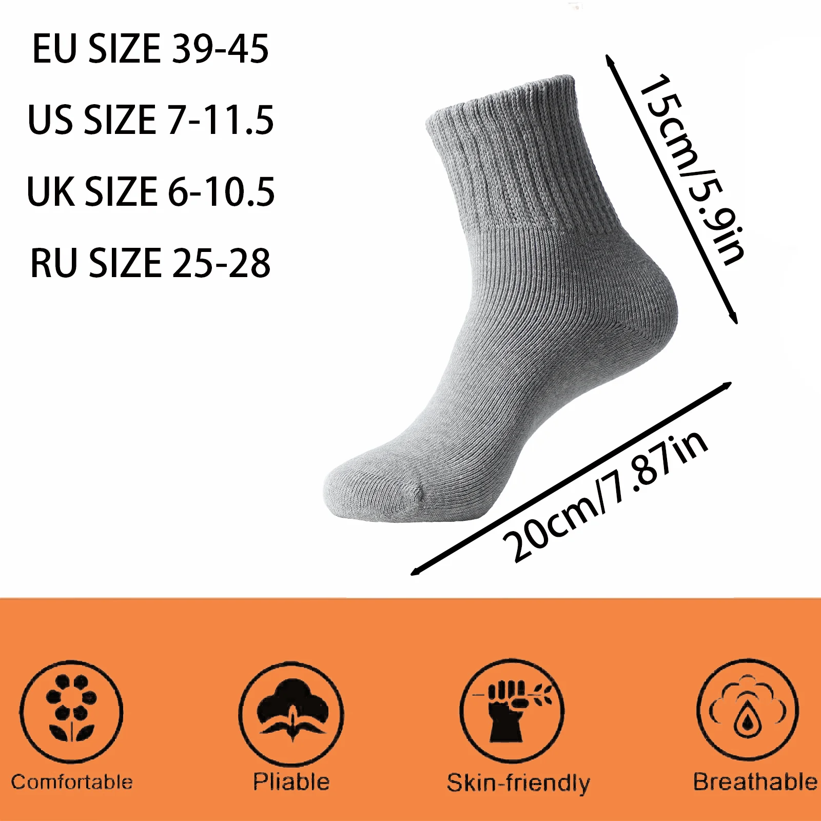 3 pares de calcetines de trabajo de algodón para hombre, calcetines acolchados de corte bajo para correr, calcetines tobilleros transpirables, calcetines casuales para hombre, calcetines de ciclismo