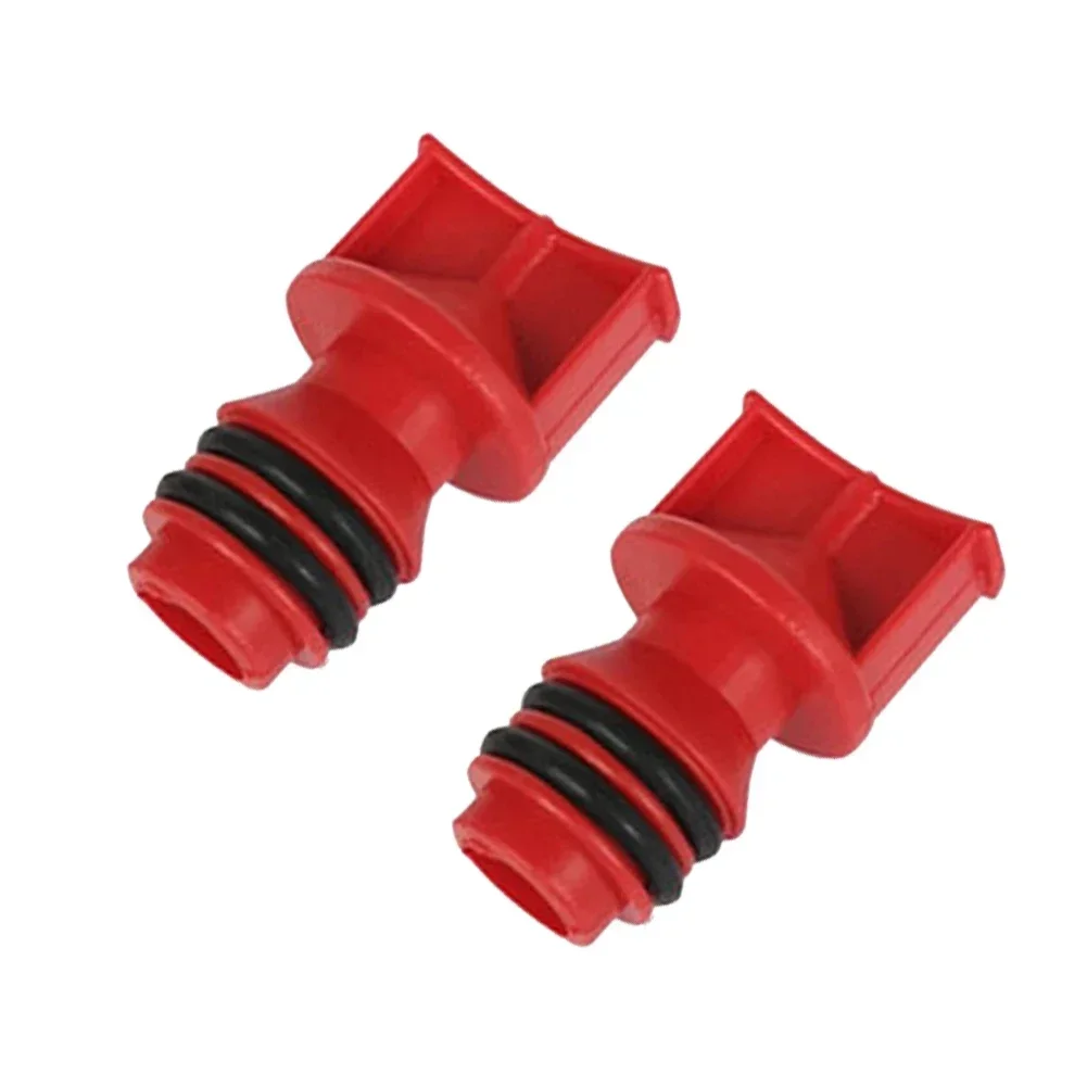 2pcs Red Plastic 17mm Male Thread Dia Air Compressor Oil Plugs Oil Breather Cap Pneumatic Tool Accessories