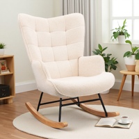 Rosahqnda Rocking Chair, Relaxing Chair, Living Room Chair, Padded Swing Chair, Lounge Chair for Living Room, Bedroom, Balcony