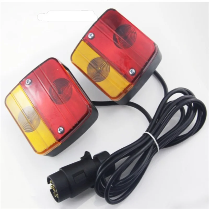 1 Set 12V 7 Pin 10M Universal Rear Towing For Trailer LED Brake Stop Tail Light Reflector Lamp For Trailer