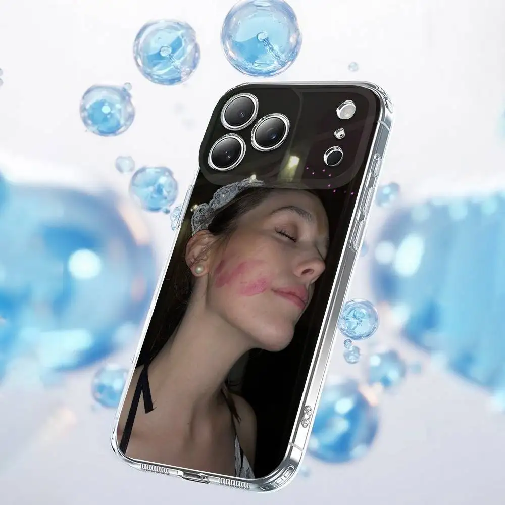 iPhone 17、16、15、14、13、12、11 Plus、Pro、Max、Plus、E、SE4、Air、Mini用透明V-Victoria Pedrettiカバー