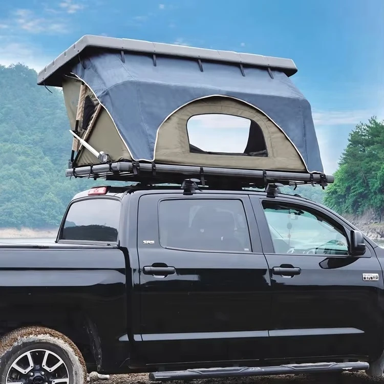 

2022 New Camping 2 Person Electric Remote Car Hard Shell Roof Top Tent