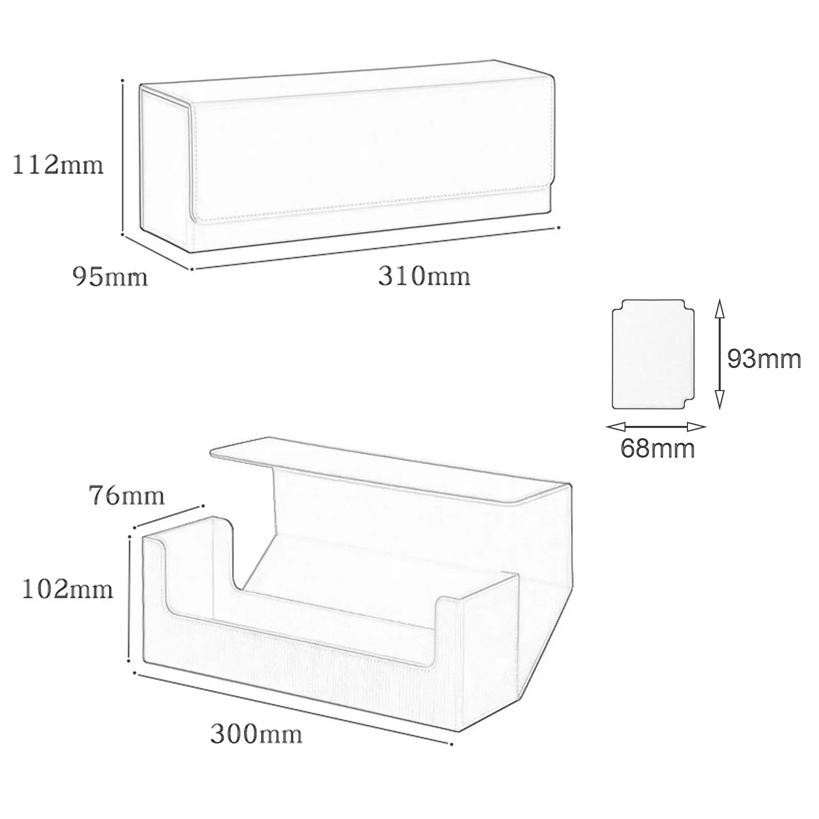 Caja protectora para baraja de cartas coleccionables, duradera para más de 400