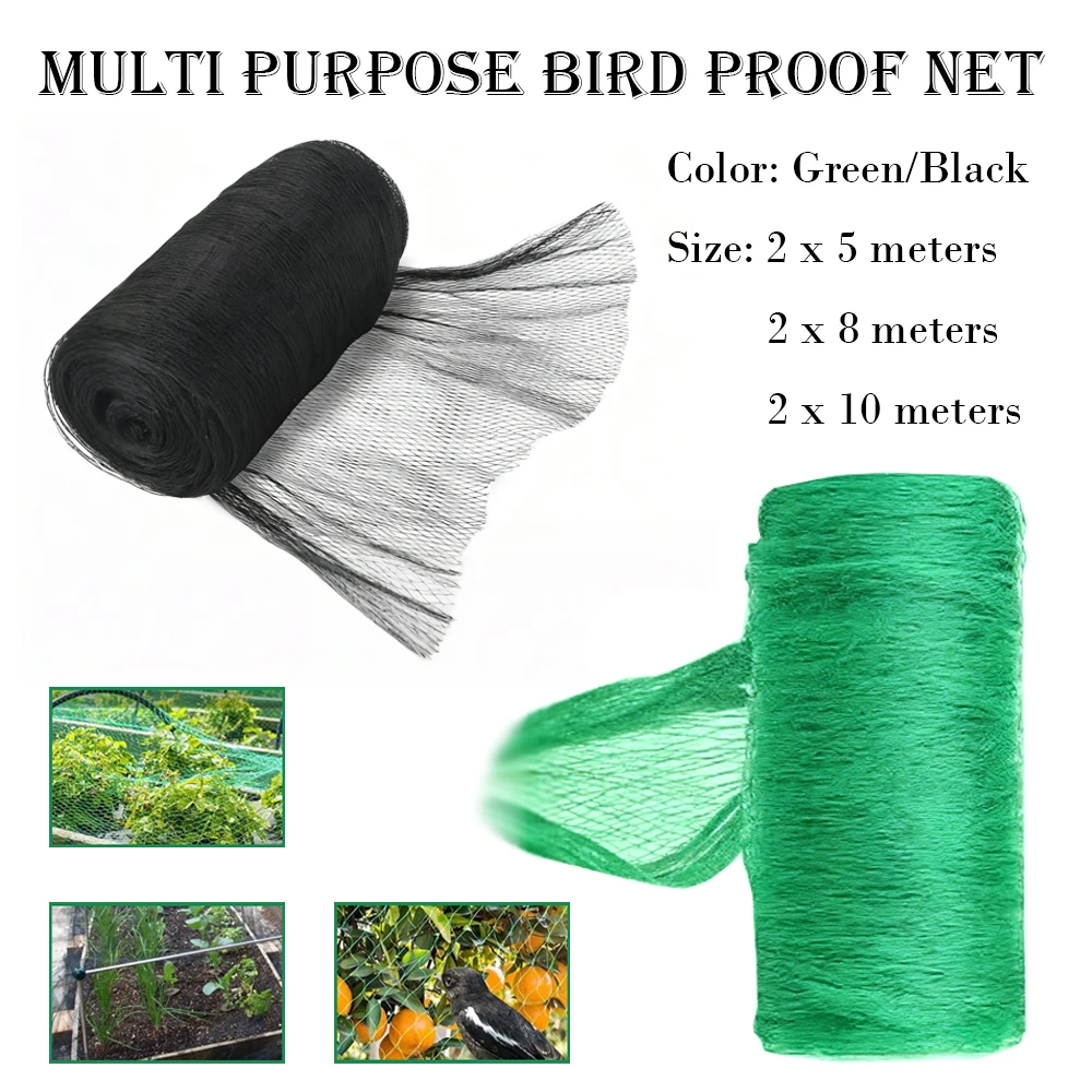 

1pcs Green/black Anti Bird Protection Net Mesh Garden Plant Netting Protect Plants and Fruit Trees from Birds Best Fencing