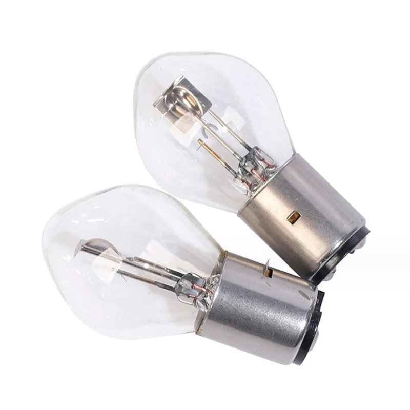 1Pcs 12V Motorcycle Headlights Halogen Bulb Electric Car Lights B35 35/35W BA20D S2 With Built-in Headlights