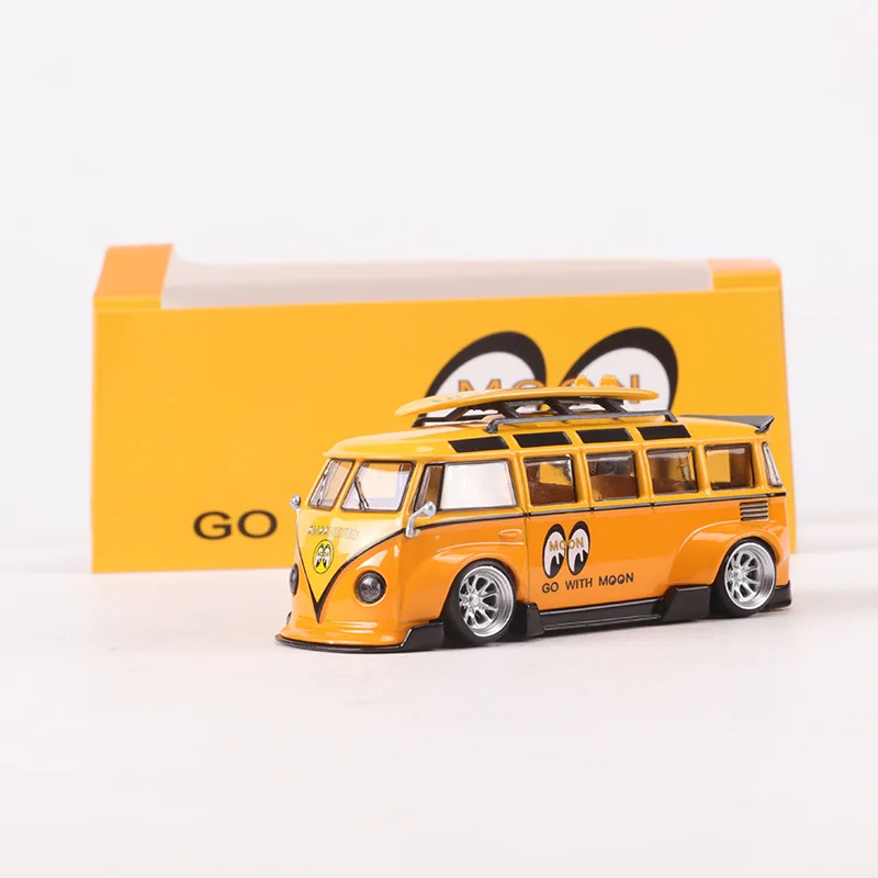 Diecast 1/64 Modello di Auto VW RWB T1 Modello di Auto in Lega T1 Bus Gioca Veicoli Giocattoli per Ragazzi