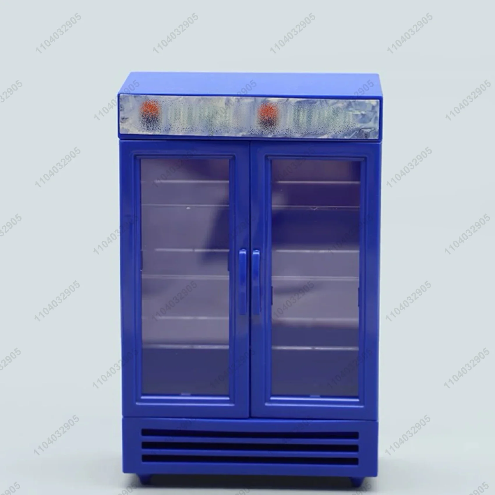 Miniature Furniture Fridge Freezer Shelf Cool Drink Food Items Toy Convenience Store Dollhouse Simulation Scenario Display