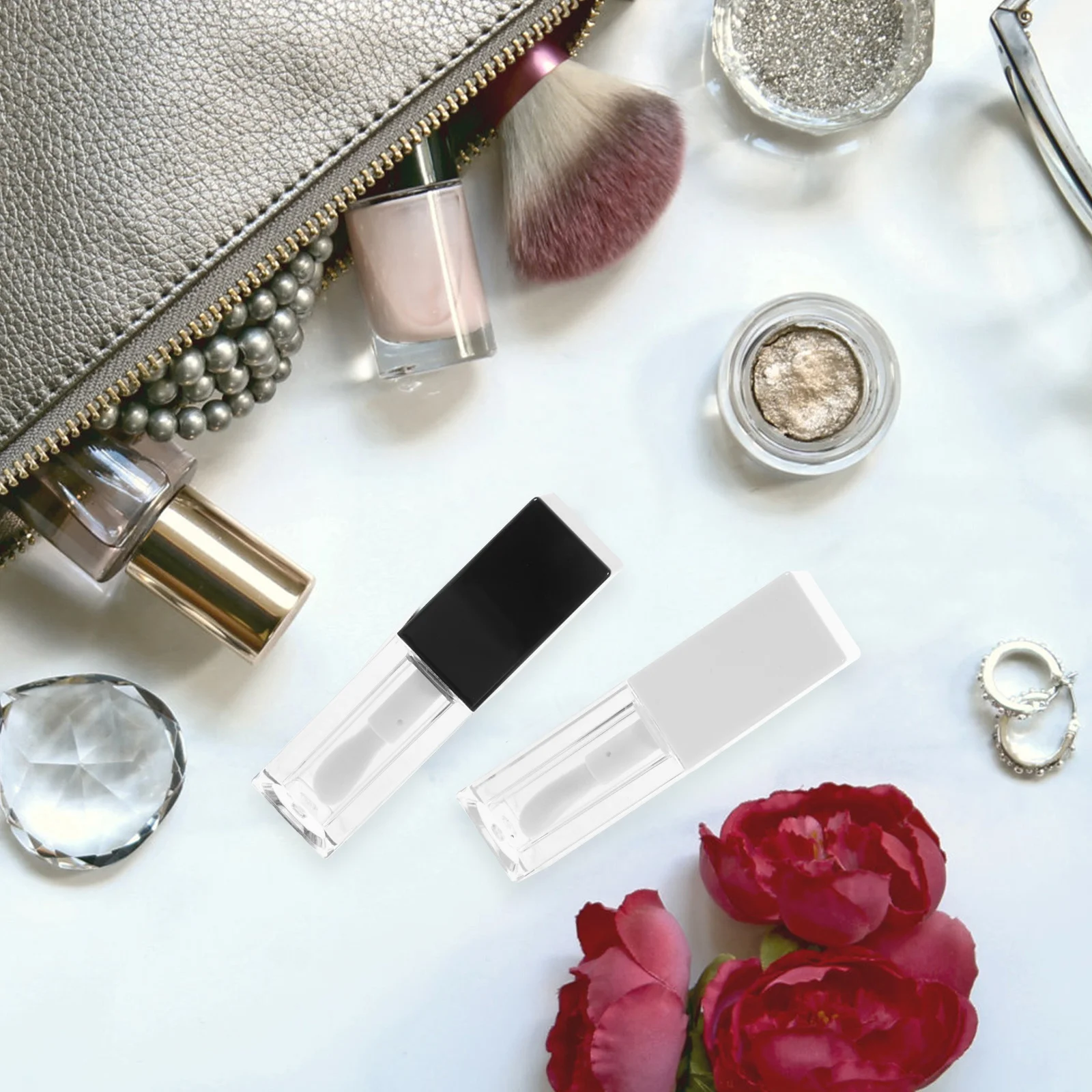 12 stuks lipglossbuisjes, navulbaar, transparant, kleine verpakkingen, doe-het-zelf lippenbalsemhouder, draagbaar, lichtgewicht, lege lippenkleurverpakking