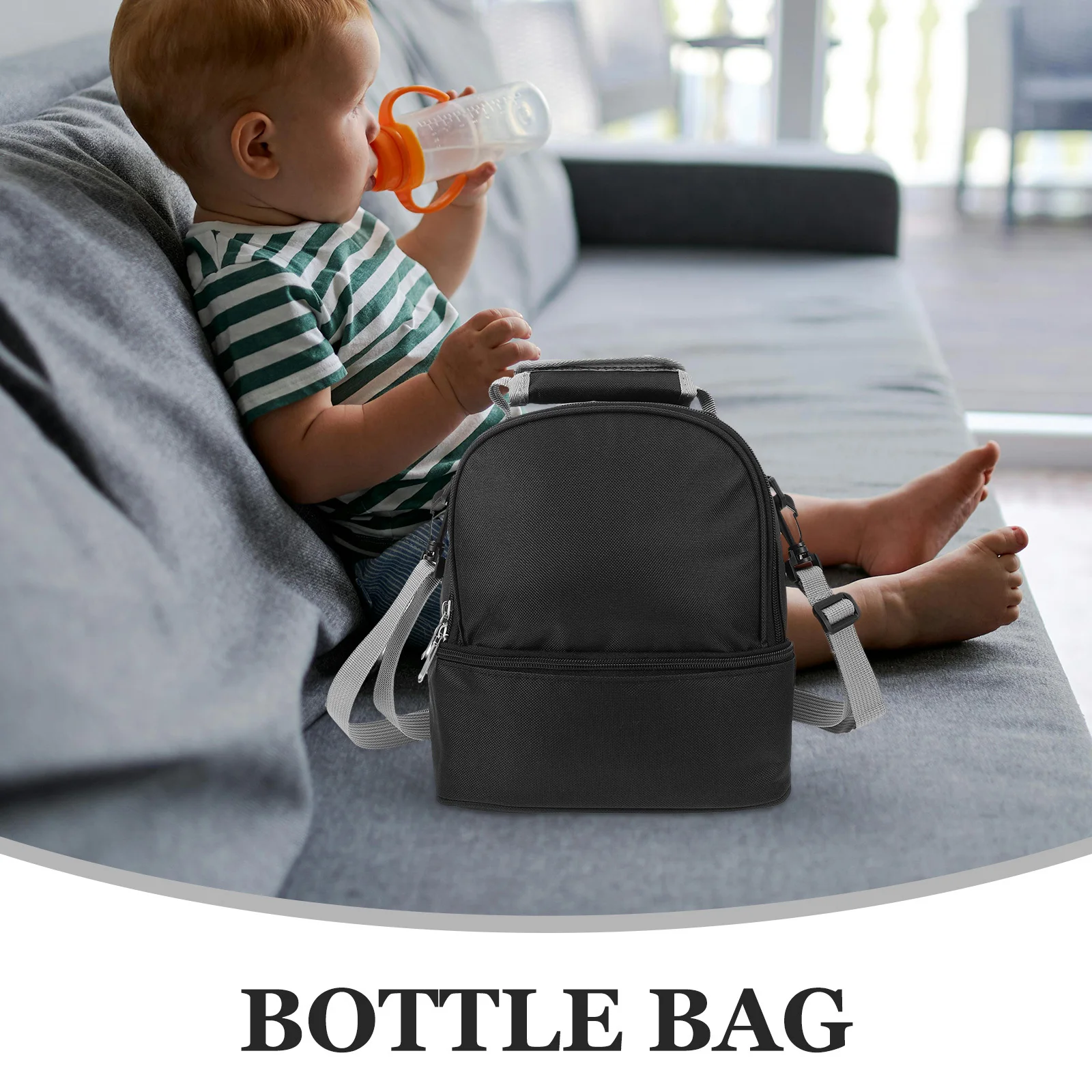 

Baby Bottle Thermal Bag Portable Insulated Nursing Cooler Bag Milk Bottle Carrier with Strap for Stroller Travel Storage