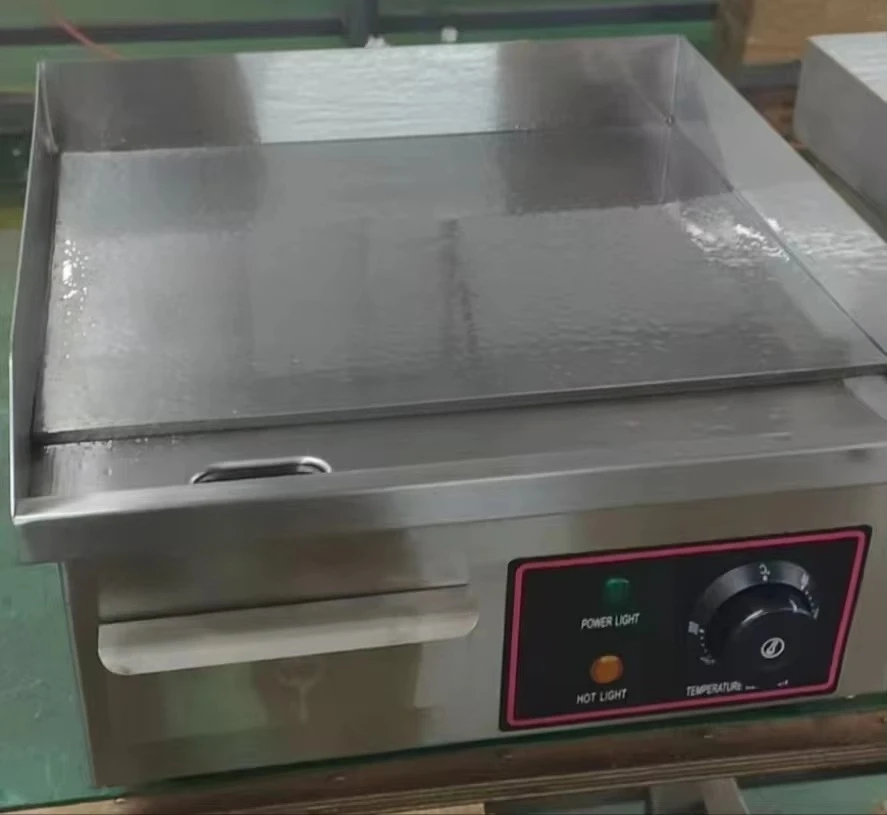 Factory Price 1700W Table Top Electric Flat Plate Griddle Electric Burger Sausage Griddle Commercial Cooking Equipment