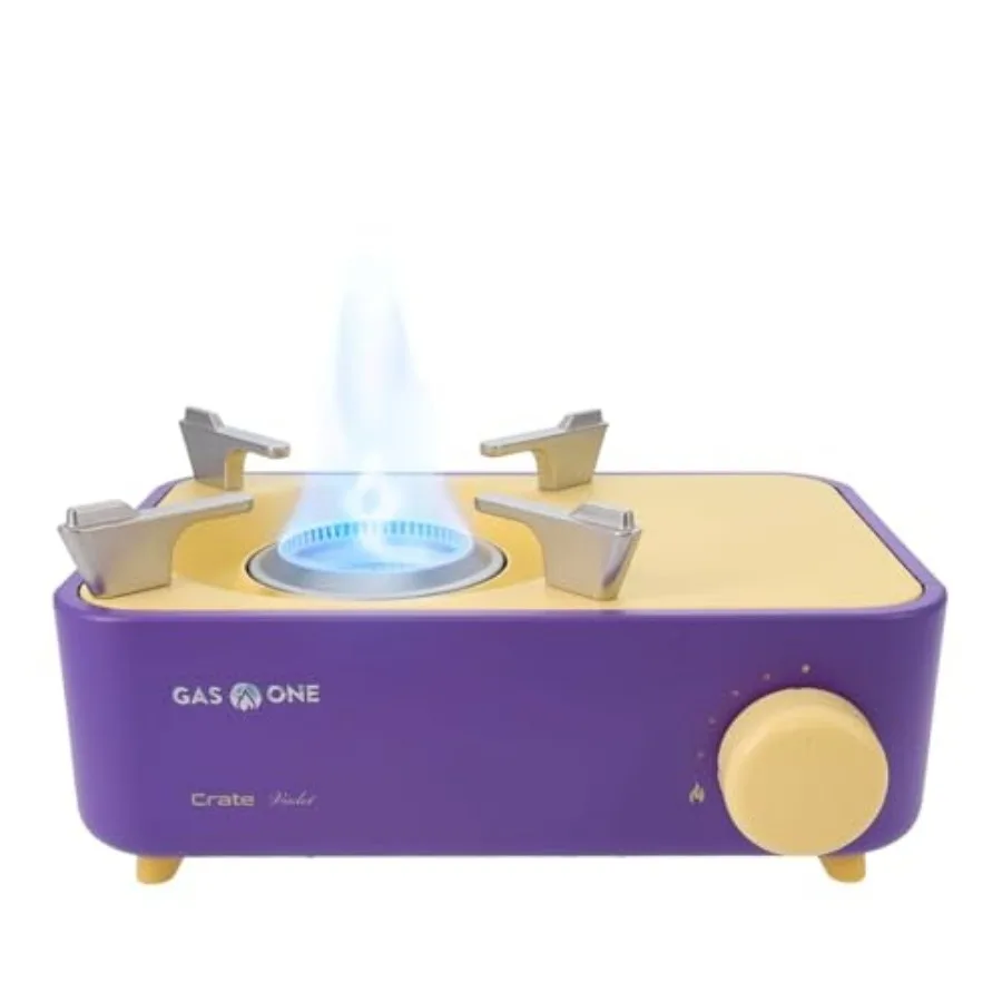 

Butane Fuel Camp Stove Crate Series - Mini Stove for Camping, Hiking Portable Gas Stove with Spiral Flame Even Heat Distributio
