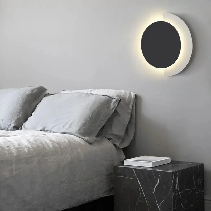 Designer Moon Eclipse Wall Light Nordic Modern Creative Corridor Living Room Simple Romantic Light Luxury Bedroom Bedlight