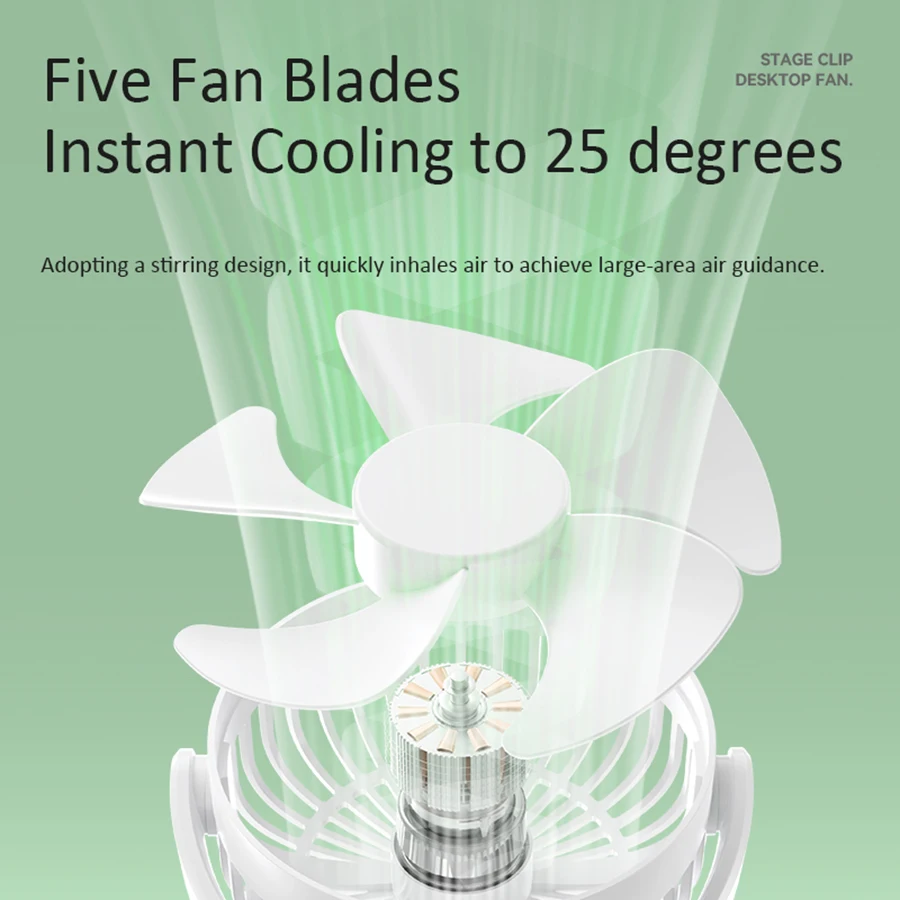 2024 New Rechargeable 180° Adjustable Portable Fan Wall Mounted Fan Air Cooler 8H Timing LED Screen 7 Colorful Lights 5 Gears