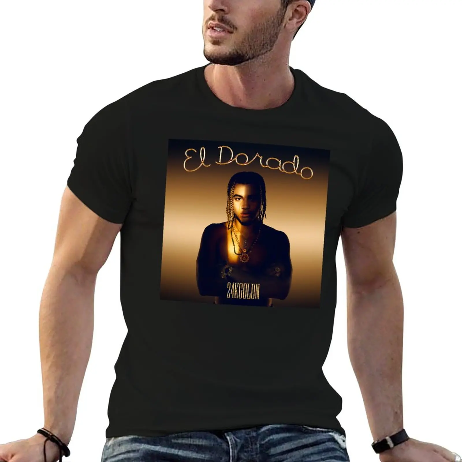 

Мужская рубашка Dorado, роскошная мужская футболка 24KGoldn, футболка из 100% хлопка El