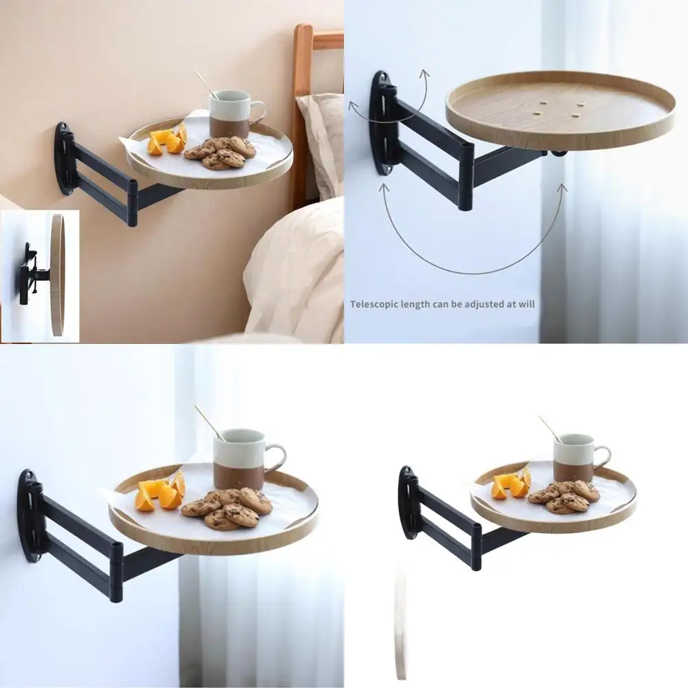 

Compact Folding Table for Bedside, Sofa, and Desk - Space-Saving with Strong Brackets