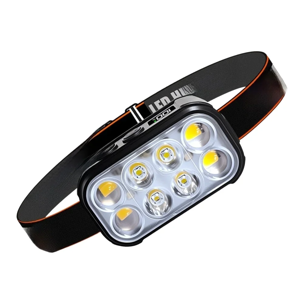 

USB-перезаряжаемый налобный фонарь с датчиком движения, белым и красным светодиодами для активного отдыха, походов и бега по пересеченной местности