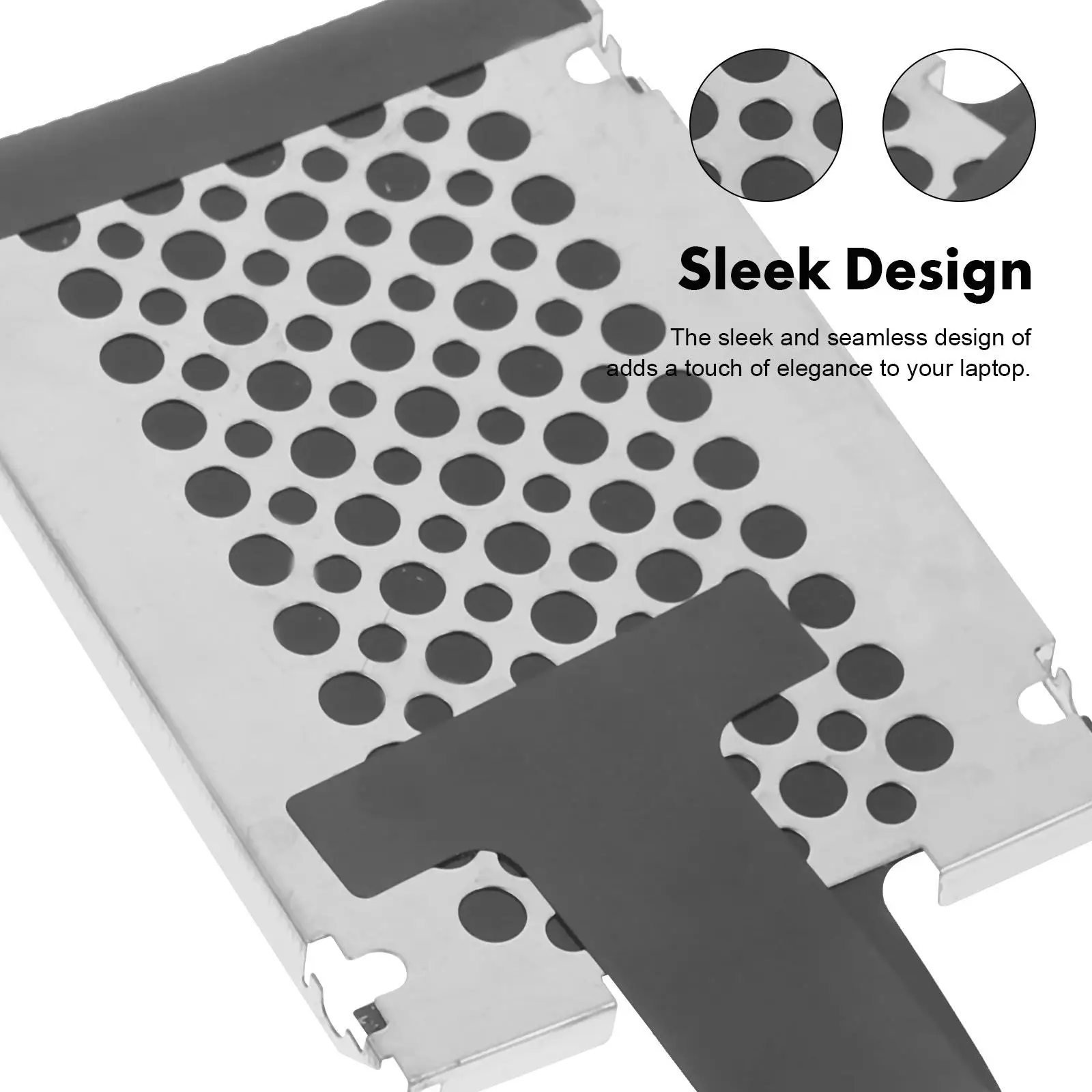 Hard Disk Mounting Bracket 7MM to 9.5MM Cage Rubber Rails for Series Laptop Internal Drive Bay AdapterBracket