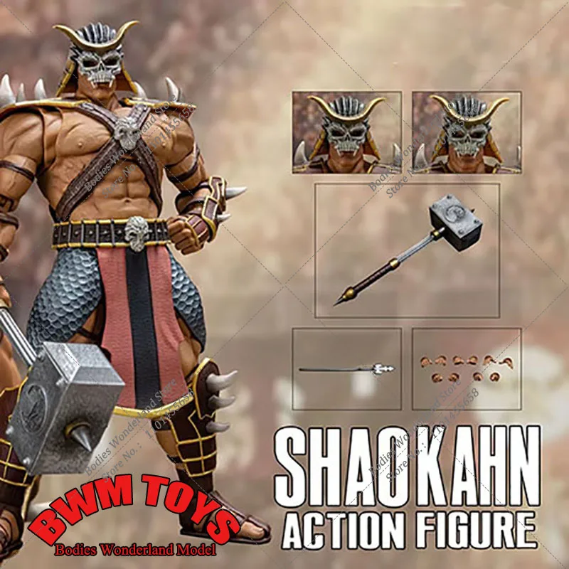 Storm Toys DCMK14 1/12 Scale Collectible Fighting Games Shao Kahn 12Inch Male Solider Action Figure Model Toys for Fans