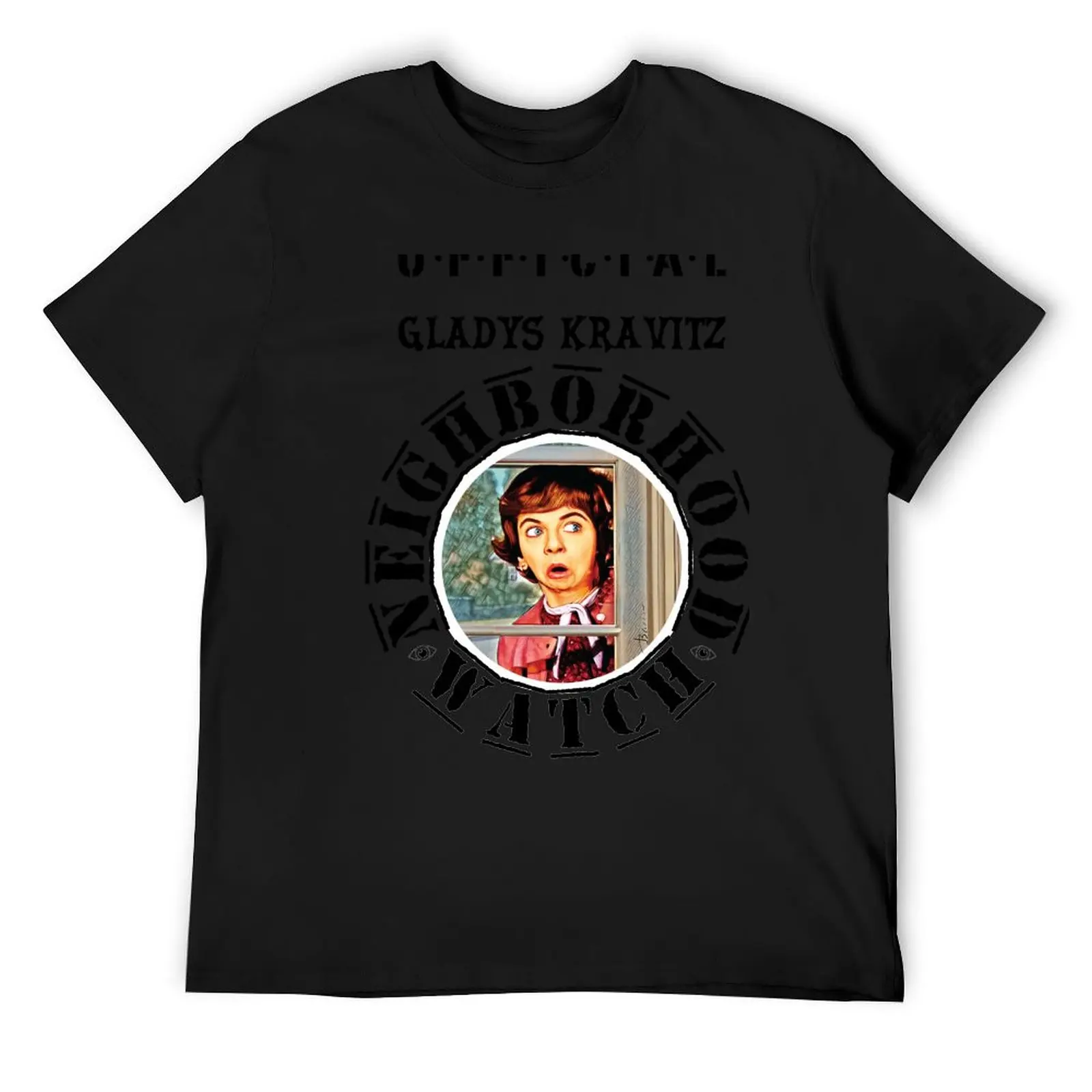 OFFICIAL Gladys Kravitz Neighborhood Watch - Whimsical Bewitched Fan Art T-Shirt shirts graphic tee graphics men t shirt