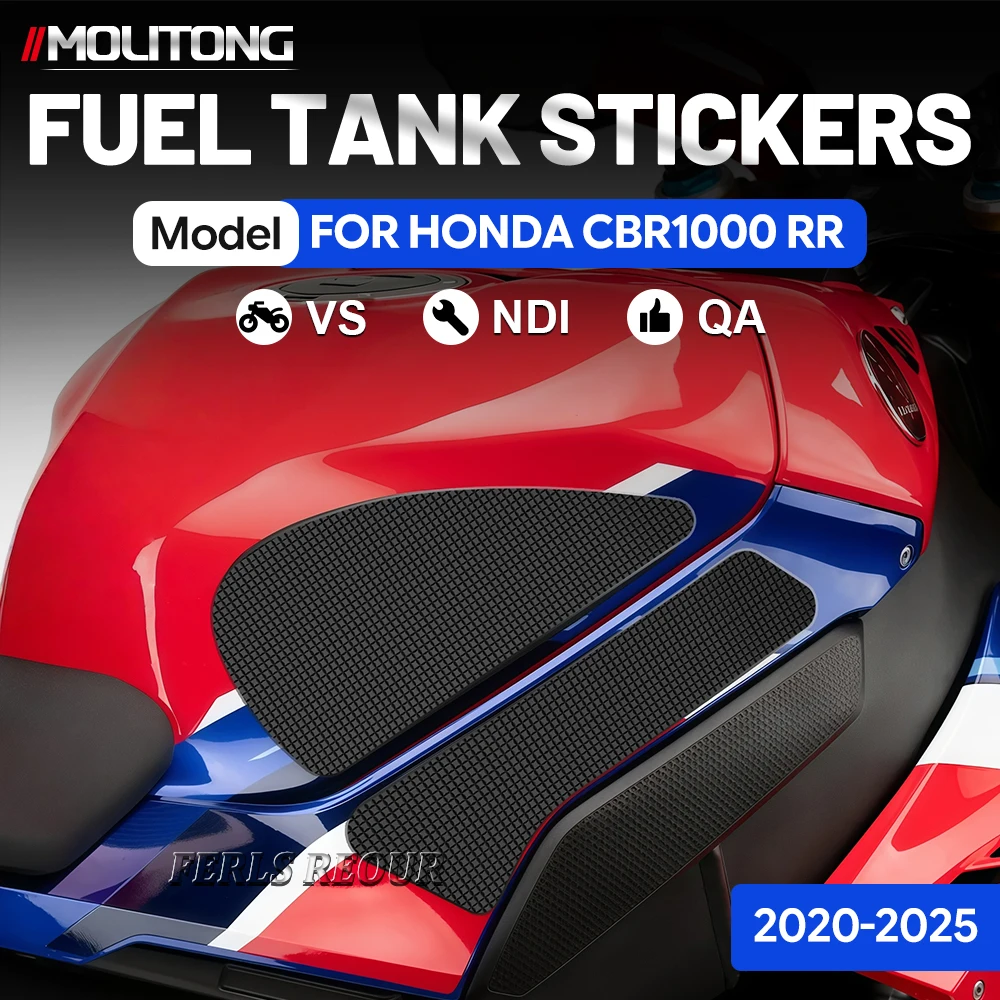 Track Curve Daily Commute Honeycomb Traction Tank Pads For HONDA CBR1000 RR 2020-2025 Heatproof Waterproof Race Mod Parts