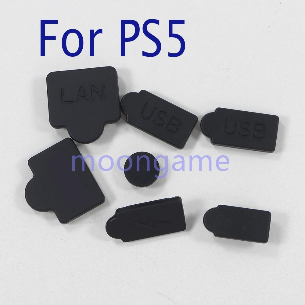 50sets Dust Plug Set For PS5 Game Console Silicone Dust Protector Anti-dust Cover Dustproof Plug for PS5 Accessories