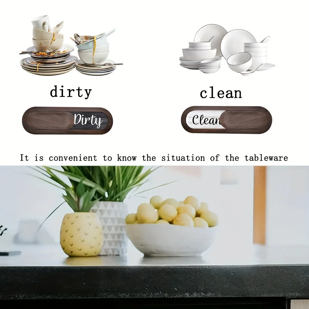 1pc, Dishwasher Magnet Clean Dirty Sign, Dishwasher Stickers, Clean Dirty Magnet For Dishwasher, Sliding Indicator