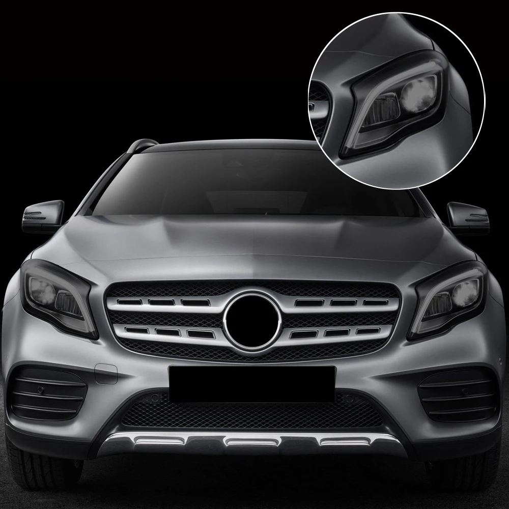 

For Mercedes Benz GLA GLB Car Headlight Protective Film TPU PPF Pre Cut Anti-Scratch Vinyl Wrap Kit Smoke Black High-Gloss Film