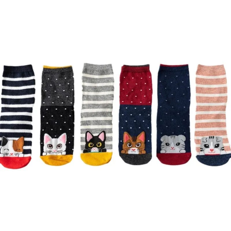 5 أزواج من جوارب القطط المضحكة على شكل حيوانات للنساء هدية