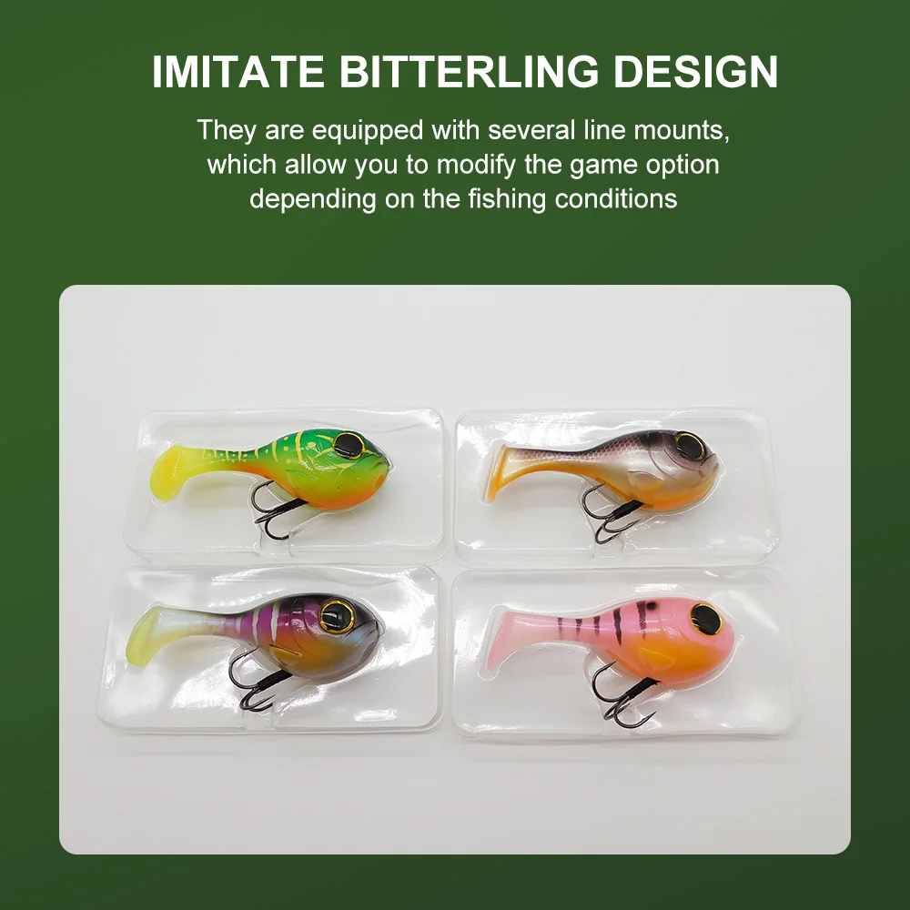 ESFISHING 22023 New Balloonfish 82mm24g 1pcs Hot Sale Silicone Soft Bait Deraball with Quality Hook Pesca Artificial Fishing