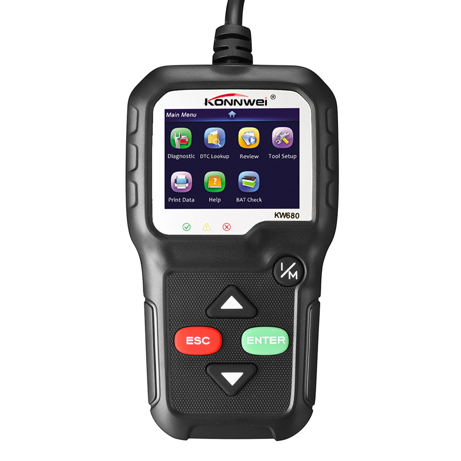 

KW680 OBDII CAN диагностический инструмент автомобильный считыватель кодов сканер неисправностей двигателя автомобильное диагностическое оборудование