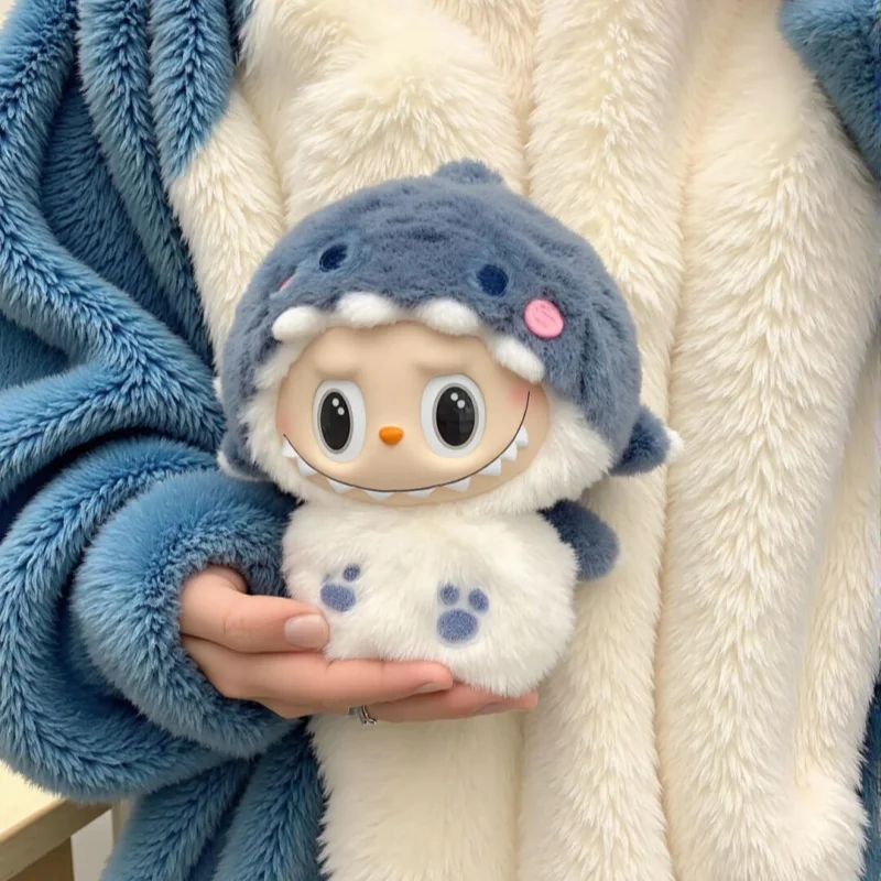 

Mini 17cm Plush Doll Clothes Outfit Accessories Lab Clothes Vinyl Doll Pendant Shark Suit Palace Flower Skirt Clothess