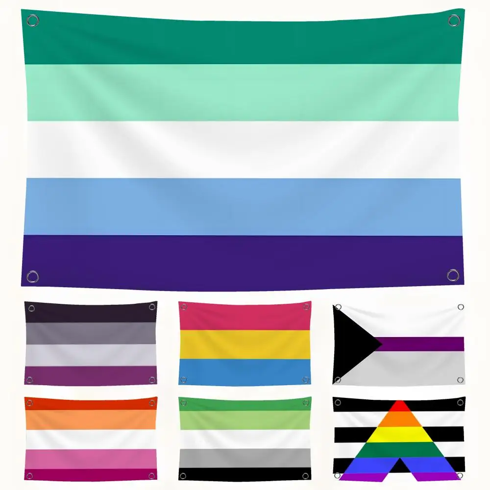 Banderas de la Sexualidad, Decoración de Microfibra para Festivales, Pancarta para Colgar en Interiores y Exteriores, para Dormitorio, Sala de Estar, Bar, Jardín, Fiesta