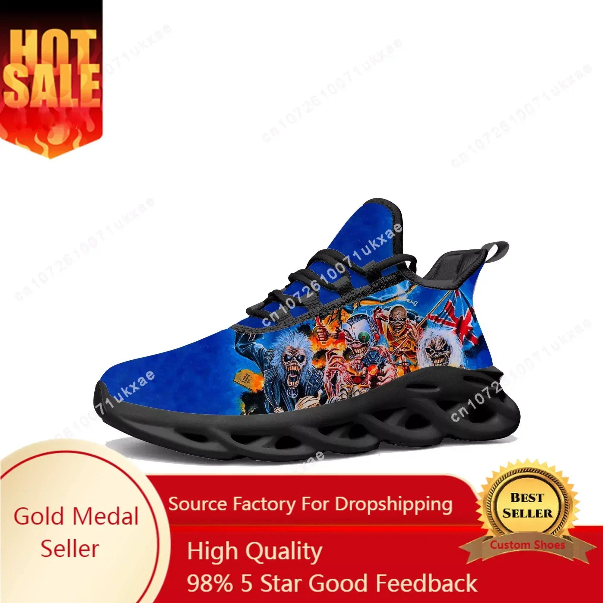 

M-Maidens Heavy Metal Rock Band Singer Music Iron Flats Sneakers Mens Womens Sports Shoe High Quality Sneaker Customization Shoe