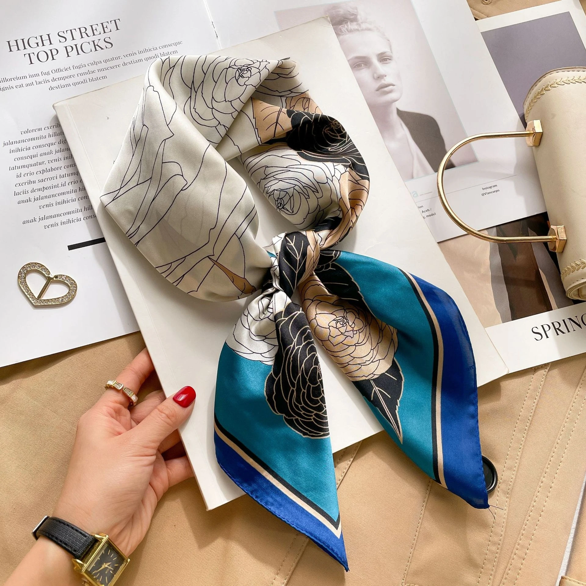 ผ้าพันคอพิมพ์ลายแฟชั่นใหม่ปี 2 - Ascot Neck Scarf บทวิจารณ์และราคา